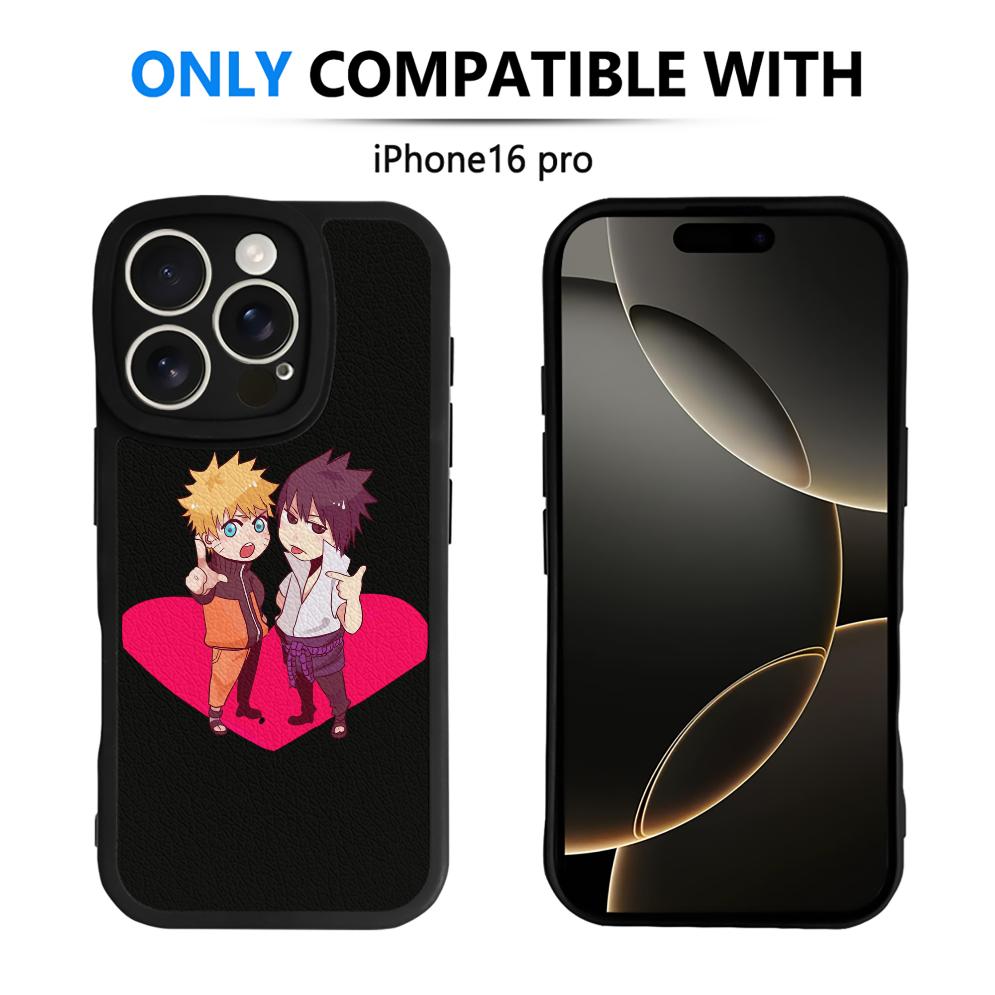 （画像用） NARUTO -ナルト- うずまき ナルト Uzumaki Naruto 【iPhone 16シリーズ対応】シリコンスマホケース（レザー調） 材質：シリコン